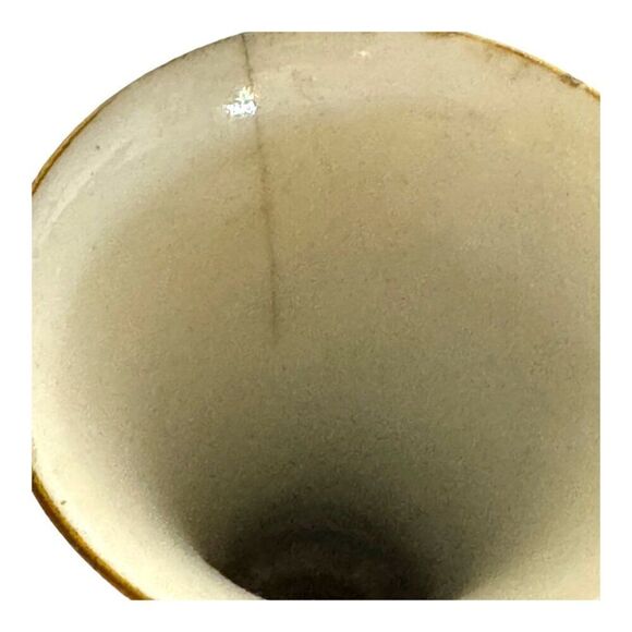 Rosenthal Black Victorian Vintage Floral Vase On Brass Pedestal Stand RARE READ - Picture 5 of 6